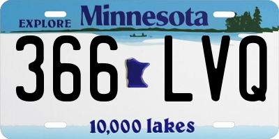 MN license plate 366LVQ