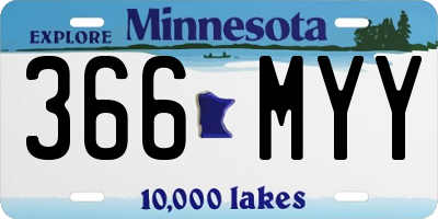 MN license plate 366MYY