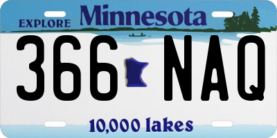 MN license plate 366NAQ