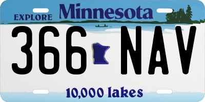 MN license plate 366NAV