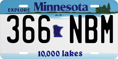 MN license plate 366NBM