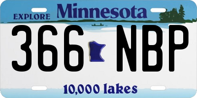 MN license plate 366NBP