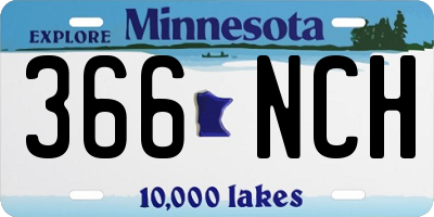 MN license plate 366NCH