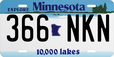MN license plate 366NKN