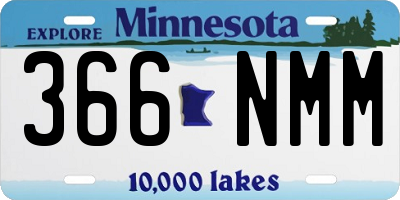 MN license plate 366NMM