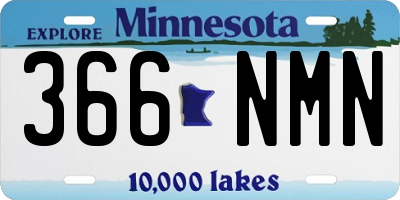 MN license plate 366NMN