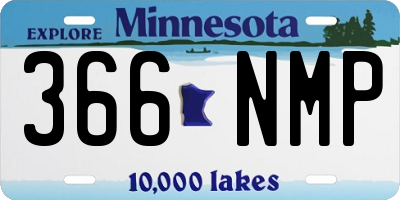 MN license plate 366NMP