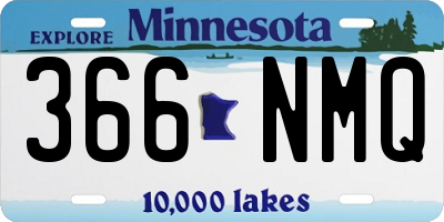 MN license plate 366NMQ