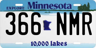 MN license plate 366NMR