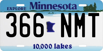 MN license plate 366NMT