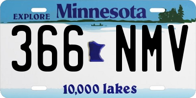 MN license plate 366NMV