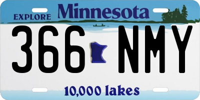 MN license plate 366NMY
