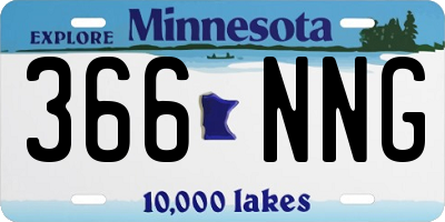 MN license plate 366NNG