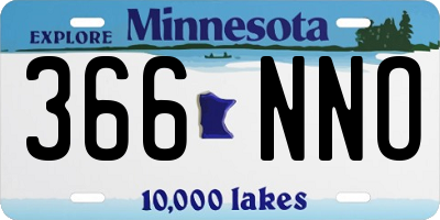 MN license plate 366NNO