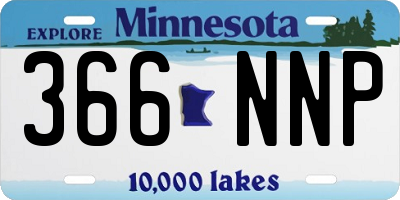 MN license plate 366NNP