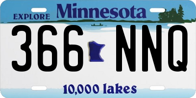 MN license plate 366NNQ