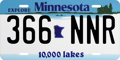MN license plate 366NNR