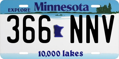 MN license plate 366NNV