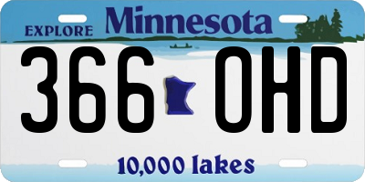 MN license plate 366OHD