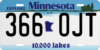 MN license plate 366OJT