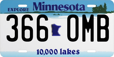 MN license plate 366OMB