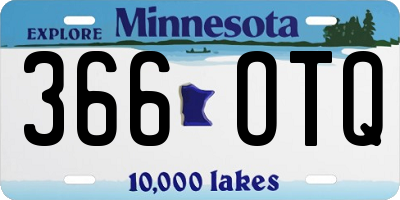 MN license plate 366OTQ