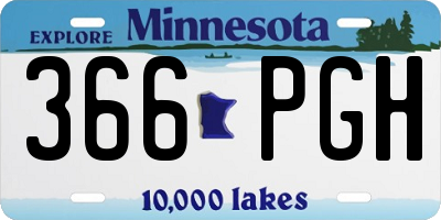 MN license plate 366PGH