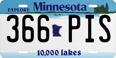 MN license plate 366PIS