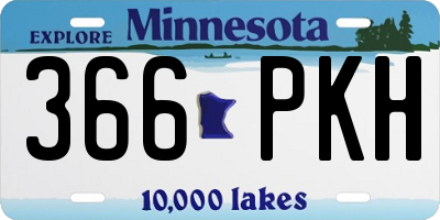 MN license plate 366PKH