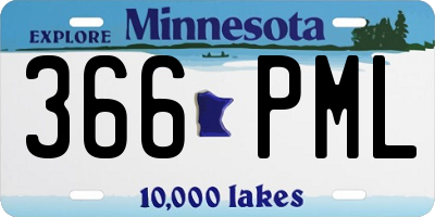 MN license plate 366PML
