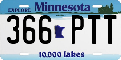 MN license plate 366PTT