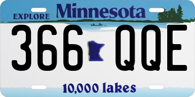 MN license plate 366QQE