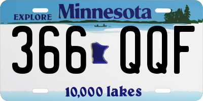 MN license plate 366QQF