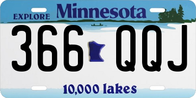 MN license plate 366QQJ