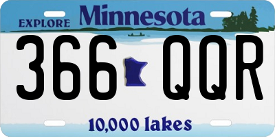 MN license plate 366QQR
