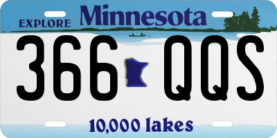MN license plate 366QQS