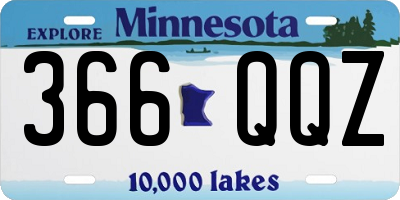 MN license plate 366QQZ
