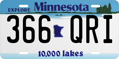 MN license plate 366QRI