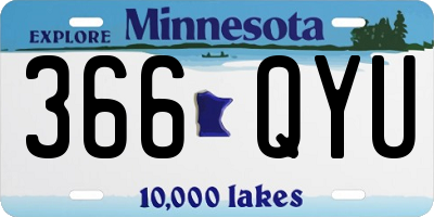 MN license plate 366QYU