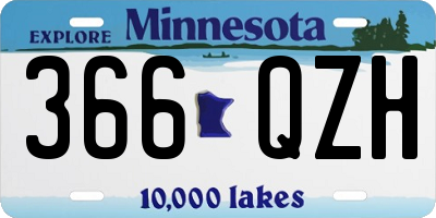 MN license plate 366QZH