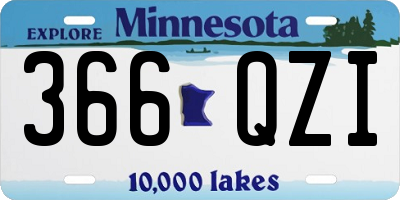 MN license plate 366QZI