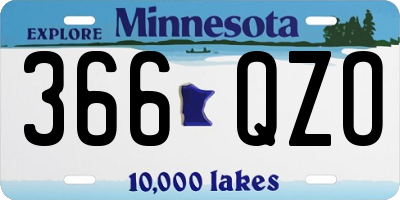 MN license plate 366QZO