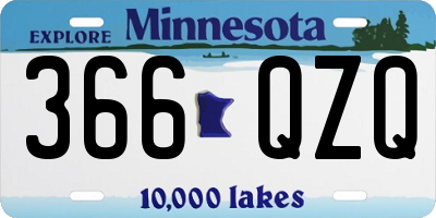 MN license plate 366QZQ