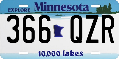 MN license plate 366QZR