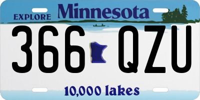 MN license plate 366QZU