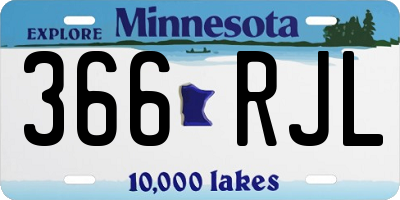 MN license plate 366RJL