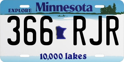 MN license plate 366RJR