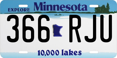 MN license plate 366RJU