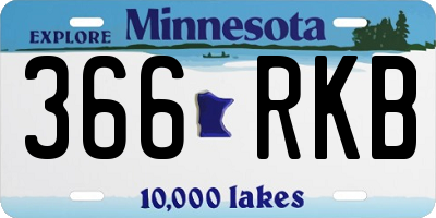 MN license plate 366RKB