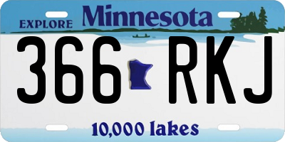 MN license plate 366RKJ